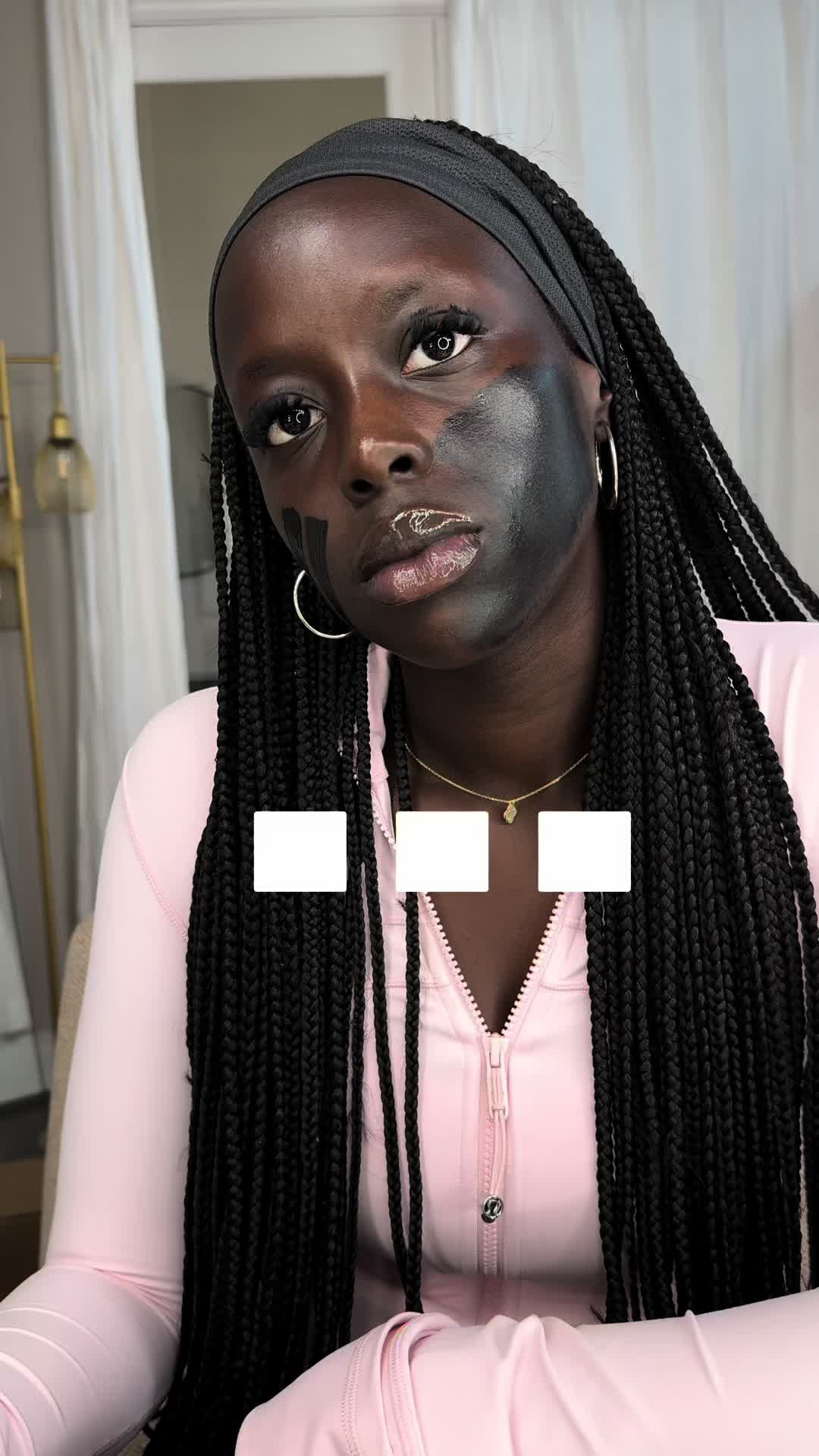 its biologically impossible to be PURE black. there is no pigment in this foundation other than pure BLACK oxide. this was not a mistake. created by Golloria with Golloria’s original sound